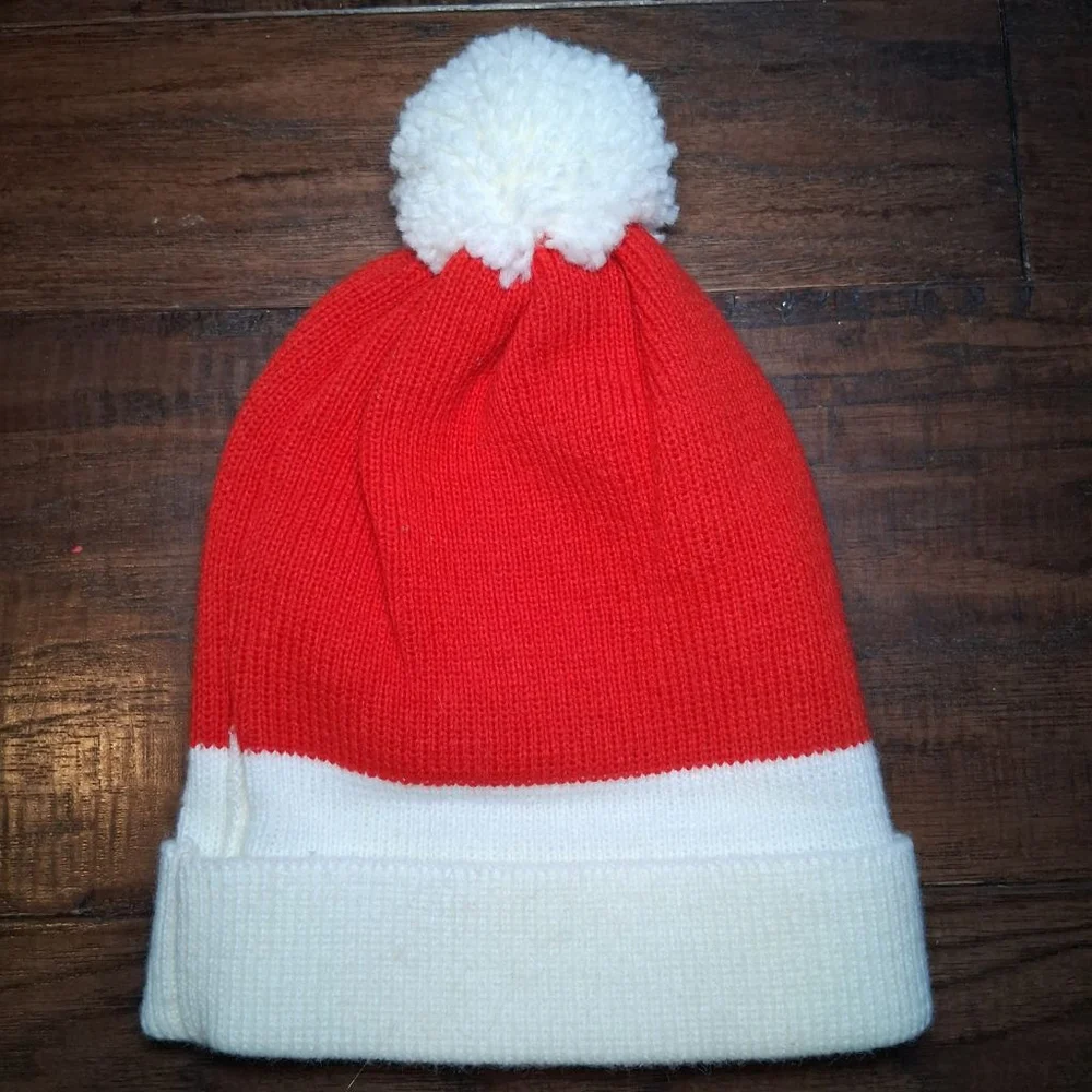New Vintage Sanrio Hello Kitty Knit Hat Girls Bobble Pompom Beanie 1980s Rare
